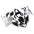 2004-2005 Suzuki GSXR 600 750 Amotopart Fairings Black Silver GSXR Racing