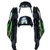 Fairings Kawasaki ZX14R Black & Green Flame Ninja Racing (2006-2011)