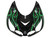 2006-2011 Kawasaki ZX14R Amotopart Fairings Black & Green Flame Ninja ZX14R Racing