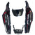 2006-2010 Kawasaki ZX14R Amotopart Fairings Black & Red Flame Ninja Racing