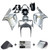 2003-2004 Kawasaki ZX6R 636 Amotopart Fairings Silver Ninja Racing 