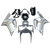 2003-2004 Kawasaki ZX6R 636 Amotopart Fairings Silver Ninja Racing 2003-2004 Kawasaki ZX6R 636 Amotopart Fairings Silver Ninja Racing