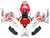 2003-2004 Kawasaki ZX6R 636 Amotopart Fairings White Red Lucky Strike Ninja Racing 2003-2004 Kawasaki ZX6R 636 Amotopart Fairings White Red Lucky Strike Ninja Racing