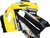 2005-2006 Kawasaki ZX6R 636 Amotopart Fairings Black Yellow ZX6R Racing