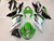 2013-2018 Kawasaki ZX6R 636 Amotopart Fairings Plastics Green White Ninja Racing