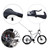 MTB Mountain Bike 26" Wheels 21 Speed Bicycle White&Blue Disc Bicycles+Bike Lock+Air Pump
