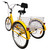 7-Speed 24" Adult 3-Wheel Tricycle Cruise Bike Bicycle With Basket Yellow