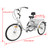 7-Speed 24" Adult 3-Wheel Tricycle Cruise Bike Bicycle With Basket White