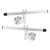 Universal Adjustable Rotatable CNC Billet Clip Ons Fork Tube Handlebar Kit 45mm Silver