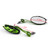 8MM 10MM Universal CNC Machined Mirrors Oval Flame Green