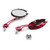 8MM 10MM Universal CNC Machined Mirrors Oval Flame Red