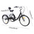 7-Speed 24" Adult 3-Wheel Tricycle Cruise Bike Bicycle With Basket Black