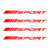 4Pcs SPORT Style Car Rims Wheel Hub Racing Sticker Graphic Decal Strip Red 4Pcs SPORT Style Car Rims Wheel Hub Racing Sticker Graphic Decal Strip Red