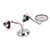 Universal Cafe Racer Short Stem Chrome Clamp on 3" Round Mirror 7/8"- 1" Bar Universal Cafe Racer Short Stem Chrome Clamp on 3" Round Mirror 7/8"- 1" Bar