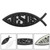 3D Car Decal Emblem Sticker Religious God For Jesus Christian Fish Symbol Black