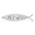 3D Car Decal Emblem Sticker Religious God For Jesus Christian Fish Symbol Silver