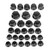30pcs Motorcycle Black Plastic Hexagon Socket Screw Covers Bolt Nut Cap Cover 30pcs Motorcycle Black Plastic Hexagon Socket Screw Covers Bolt Nut Cap Cover