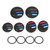 6pcs Billet Aluminum Frame Plug Caps Black For BMW R1200GS R1250GS ADV 13-21