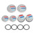 6pcs Billet Aluminum Frame Plug Caps Silver For BMW R1200GS R1250GS ADV 13-21
