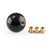 Universal No.8 Billiard Ball Gear Shifter Black Round Shift Knob w/ 3 Adapters