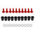 Motorcycle Wind Screen Shield Alu M5x16mm Screw Bolt Washers kit Red 10 Pack