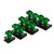 Motorcycle Aluminum Fairing Screen M6x20mm Screw Bolts Clips kit Green QTY 10