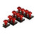 Motorcycle Aluminum Fairing Screen M6x20mm Screw Bolts Clips kit Red QTY 10