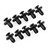 10pcs Fairing Panel Bolt Clip 6mm Plastic Screw Rivets Clips Black For Honda 10pcs Fairing Panel Bolt Clip 6mm Plastic Screw Rivets Clips Black For Honda