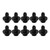 10pcs Fairing Panel Bolt Clip 6mm Plastic Screw Rivets Clips Black For Honda 10pcs Fairing Panel Bolt Clip 6mm Plastic Screw Rivets Clips Black For Honda