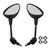 Left & Right Rearview Mirror Black For Vespa Sprint 50 125 150 2014-2022