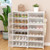 48 Pair Stackable Shoe Storage Cabinet Drawer Box Plastic Frame