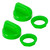2PCS Green Ignition Key Cover w/Nut For Polaris RZR XP 570 800 900 1000 5433534