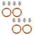 4 Exhaust Gaskets & 8 Cap Nuts For Honda CB500 CB550 VF500/700/750 VFR750/800 4 Exhaust Gaskets & 8 Cap Nuts For Honda CB500 CB550 VF500/700/750 VFR750/800