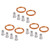 6 Exhaust Gaskets & 12 Cap Nuts For Honda Goldwing GL1500 Valkyrie GL1800 Rune