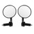 Pair 22mm Custom Handle Bar End Mirrors Anti Glare 4" Round Black Billet Quality Pair 22mm Custom Handle Bar End Mirrors Anti Glare 4" Round Black Billet Quality