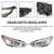 Left+Right Projector Headlights Headlamps For Ford Focus 2015-2018