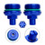 2X Fork Bolt Preload Adjuster Cap Screw Blue Fits For Yamaha Mt-03 Mt 03 19-23