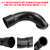 3.5" Black High Flow Turbo Intake Elbow For GM 6.6L LML Duramax Diesel 11-16