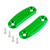 Green mirror delete blanking block off plates fits Kawasaki ZX-10R 2011-2015