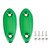 Green mirror delete blanking block off plates fits Kawasaki ZX-6R ZX6R 2009-2012
