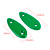 Green mirror delete blanking block off plates fits Kawasaki ZX-6R ZX6R 2009-2012