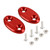 Red mirror delete blanking block off plates fits Kawasaki ZX-6R ZX6R 2003-2004