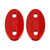 Red mirror delete blanking block off plates fits Kawasaki ZX-6R ZX6R 2003-2004