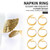 6PCS Napkin Rings Leaf Napkin Holder Adornmen Alloy Golden