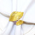 12PCS Napkin Rings Leaf Napkin Holder Adornmen Alloy Golden