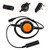 K-326 Orange Round PTT IP65 Waterproof For Kenwood TK-208 TK-220 TK-240 TK-248