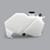 Radiator Coolant Overflow Tank Coolant Reserve Bottle Kawasaki Ninja ZX-6R (09-12), White Radiator Coolant Overflow Tank Coolant Reserve Bottle Kawasaki Ninja ZX-6R (09-12), White
