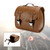 Quick Release Side Saddlebag Tool Bag Luggage Pouch Storage Brown For Motorbike