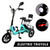 Three Wheel Electric Tricycle for Adults 3 Wheel Motorized Folding E-Bike Cyan