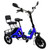 Three Wheel Electric Tricycle for Adults 3 Wheel Motorized Folding E-Bike Blue